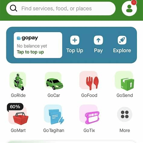 GoJek super app screen