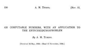 Alan Turing Work - Cover Page