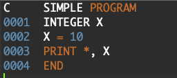 simple Fortran progam 